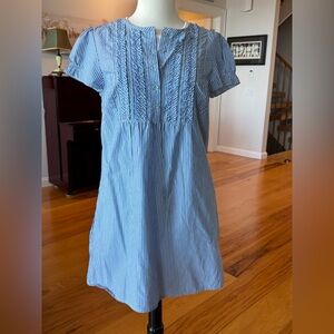 GAP Navy and White Striped dress with handy pockets.